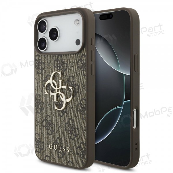 Apple iPhone 17 Pro Max kotelo - Guess PU 4G Metal Logo (ruskea)