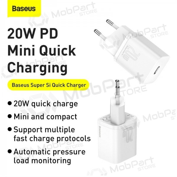 Laturi buitinis Baseus Super Si 20W valkoinen CCSUP-B02