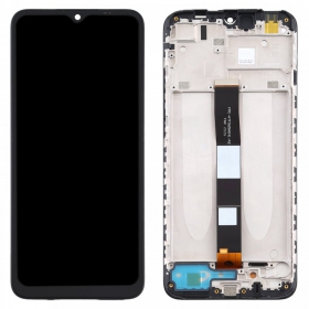 Xiaomi Redmi 9A / 9C / 9AT näyttö (musta) (kehyksellä) (service pack) (alkuperäinen)