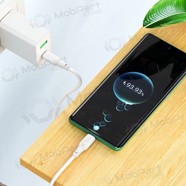 USB-C-kaapeli Hoco X93 USB-C–USB-C 1 m 100 W valkoinen
