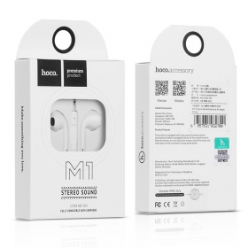 Handsfree HOCO M1 3,5mm (valkoinen)