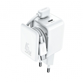 Laturi Joyroom JR-TCL05 45W 2xUSB-C valkoinen