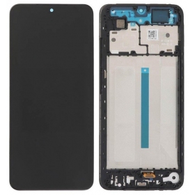 Ekranas Xiaomi Redmi A5 (Short Flex)kanssa lietimui jautriu stikliuku ja rėmeliu Black alkuperäinen (service pack)