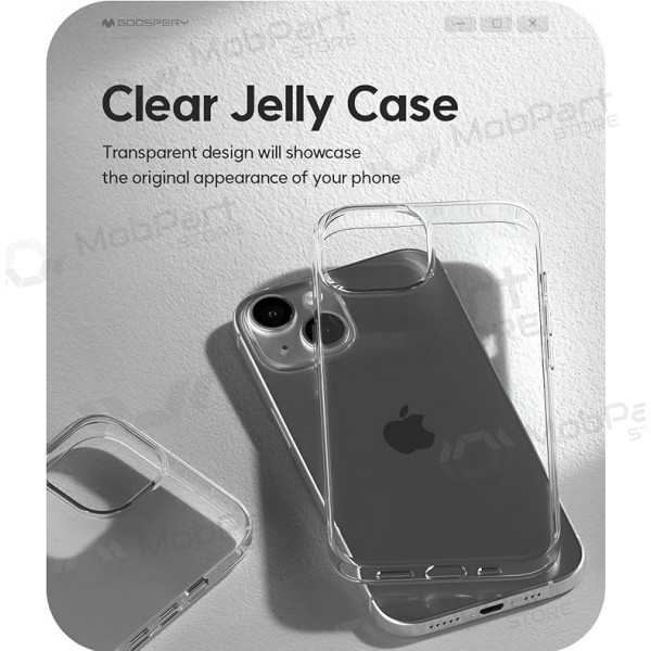 Suojakuori Mercury Jelly Clear Apple iPhone 16e läpinäkyvä Suojakuori Mercury Jelly Clear Apple iPhone 16e läpinäkyvä