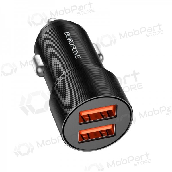 Laturi automobilinis Borofone BZ19B 2xUSB-A QC3.0 36W musta