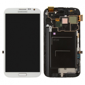 Samsung N7100 Galaxy Note 2 näyttö (valkoinen) (kehyksellä) (service pack) (alkuperäinen)