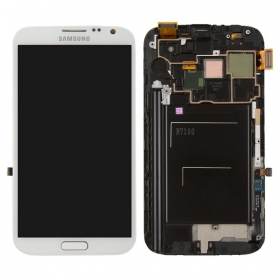 Samsung N7100 Galaxy Note 2 näyttö (valkoinen) (kehyksellä) (service pack) (alkuperäinen)