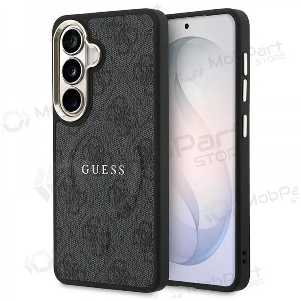 Samsung Galaxy S26 kotelo - Guess PU Leather 4G Gold Frame Magnetic (musta)