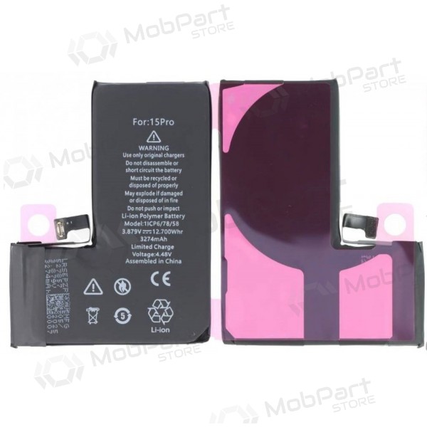 Apple iPhone 15 Pro akku, akku (Self-Diagnosable) (Premium)