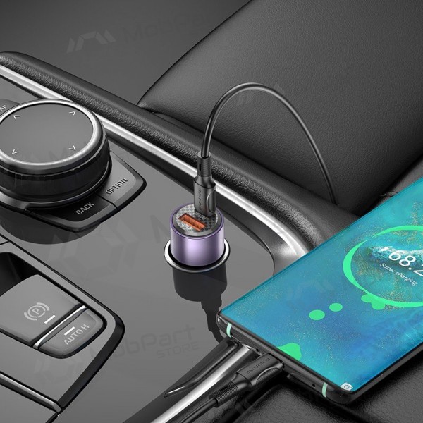 Autolaturi Borofone BZ20A 83 W PD QC 3.0 USB-C + USB-A musta