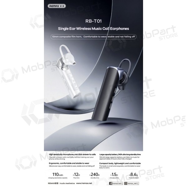 Bluetooth-handsfree Remax RB-T01 Bluetooth musta