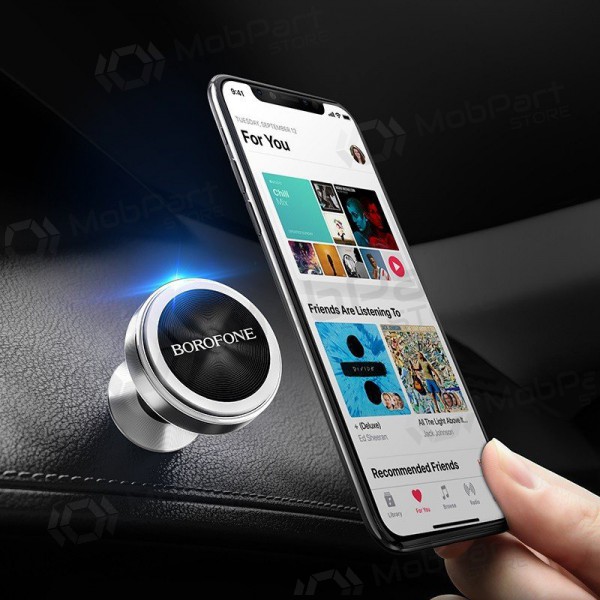 Automobilinis Yleinen telefono laikiklis Borofone BH5 Platinum, tvirtinamas ant prietaisų skydelio, magnetinis