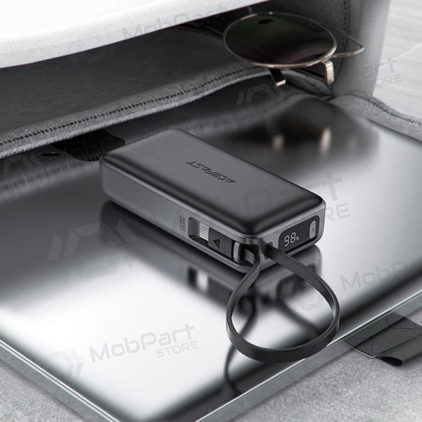 Ulkoinen paristo Power Bank Acefast M7-10000 PD30W With Cable 10000mAh musta