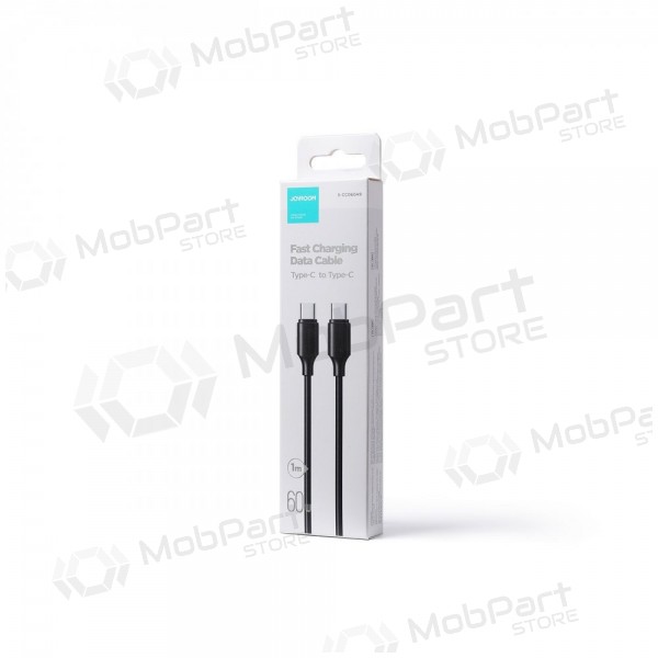 USB kaapeli Joyroom S-CC060A9 Type-C to Type-C 60W 1.0m musta