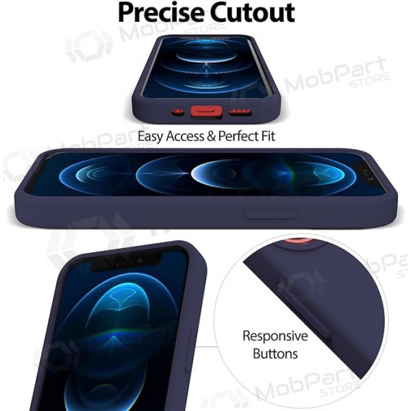 Apple iPhone 11 Pro Max kotelo Mercury - Silicone Case (tummansininen)