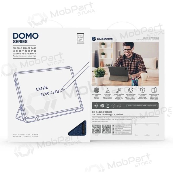 Xiaomi Pad 7, Pad 7 Pro, 8 kotelo - Dux Ducis Domo (tummansininen)