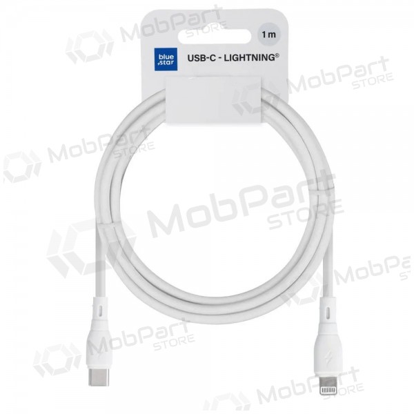 Lightning-kaapeli Blue Star PJ72-18-3 USB-C–Lightning 1 m valkoinen