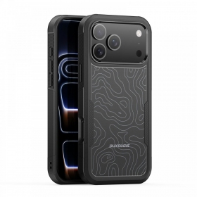 Apple iPhone 17 Pro Max, 18 Pro Max kotelo - Dux Ducis Shld musta (Contour Pattern)