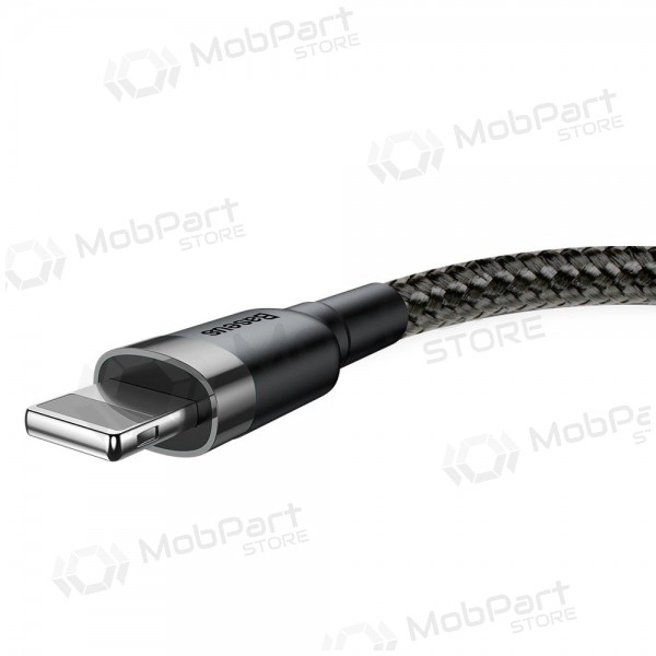 USB kaapeli Baseus Cafule USB-A to Lightning 2.4A 1.0m harmaa-musta CALKLF-BG1
