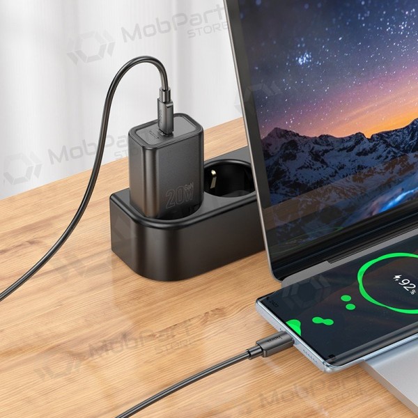 Puhelimen laturi Hoco N60 20 W GaN USB-C musta