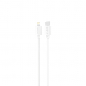 Lightning-kaapeli Dudao L4X USB-C–Lightning 2 m 30 W valkoinen