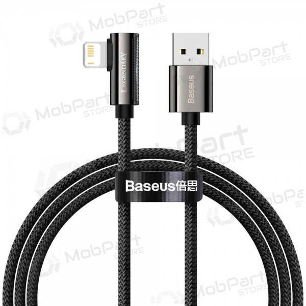 USB kaapeli Baseus Legend Lightning 2.4A 1.0m (musta) CALCS-01