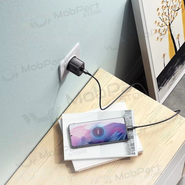 Laturi buitinis Ugreen CD250 USB-C 25W + USB-C cable 2.0m musta