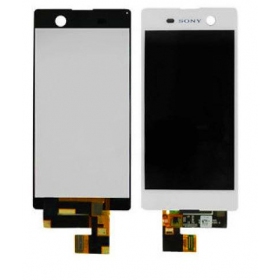 Sony E5603 Xperia M5 / E5606 / E5633 / E5653 / E5663 LCD näyttö kartu su liečiamu stikliuku (valkoinen) - Premium