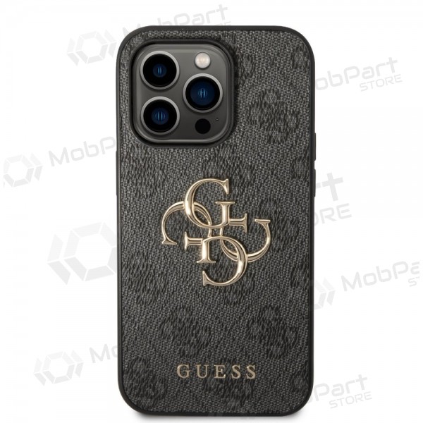 Apple iPhone 14 Pro kotelo - Guess PU 4G Metal Logo (harmaa)