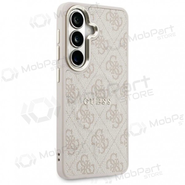 Samsung Galaxy S26 kotelo - Guess PU Leather 4G Gold Frame Magnetic (vaaleanpunainen)