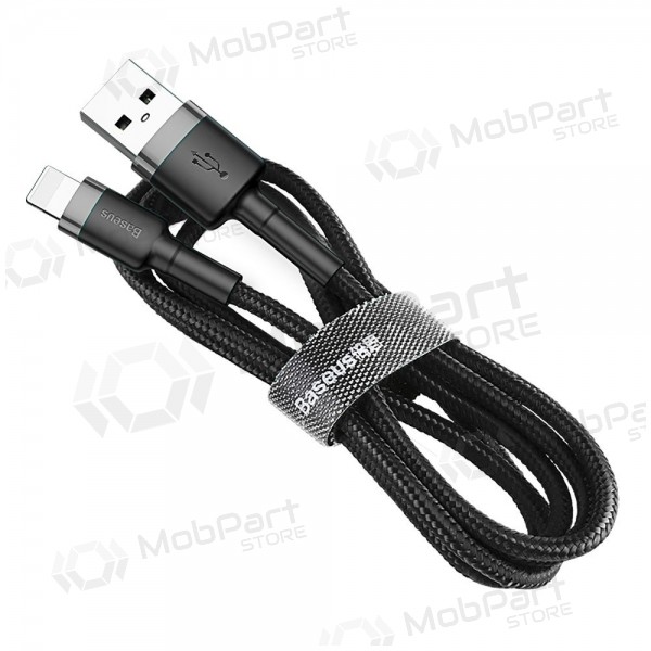 USB kaapeli Baseus Cafule USB-A to Lightning 2.4A 1.0m harmaa-musta CALKLF-BG1