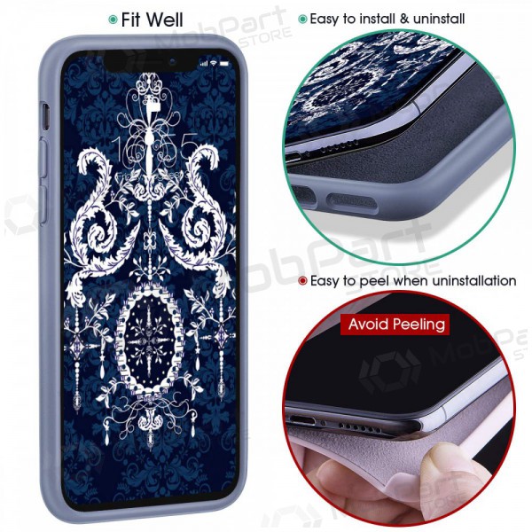 Apple iPhone 11 Pro Max kotelo - Liquid Silicone 2.0mm (laventelinharmaa)