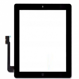 Apple iPad 3 kosketuslasi su Home mygtuku ja laikikliais (musta)