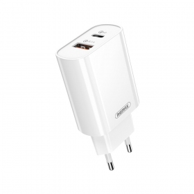 Puhelinlaturi Remax RP-U37 20 W USB-C + USB-A valkoinen