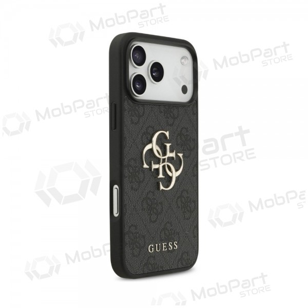 Apple iPhone 18 Pro kotelo - Guess PU 4G Metal Logo (harmaa)