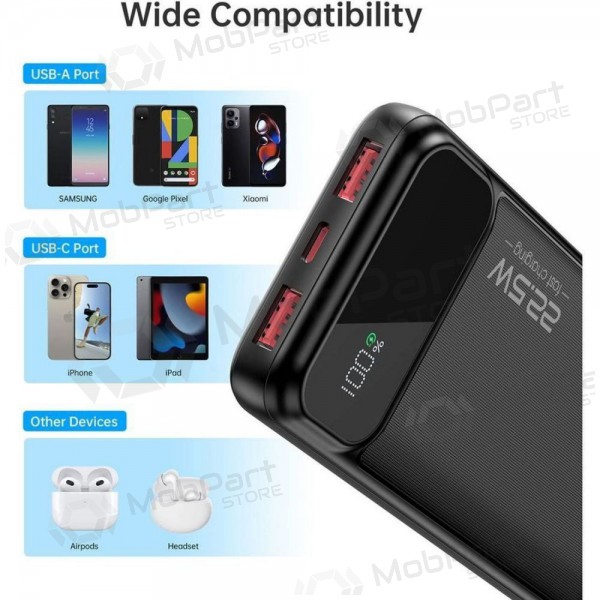Ulkoinen paristo Power Bank Choetech B728 22.5W 10000mAh musta