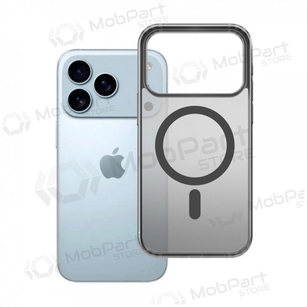 Apple iPhone 17 Pro Max, 18 Pro Max kotelo - "3mk Frosty MagCase" (musta)