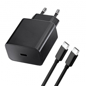 Puhelinlaturi Blue Star 20 W USB-C USB-C-kaapelilla musta