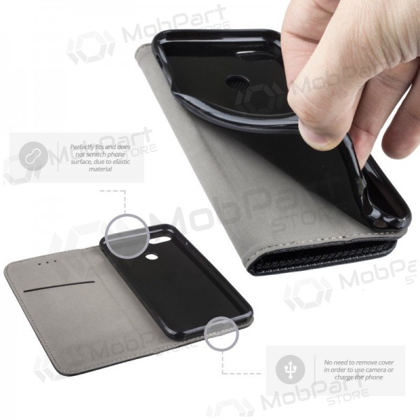 LG G8 ThinQ kotelo - Smart Magnet (musta)
