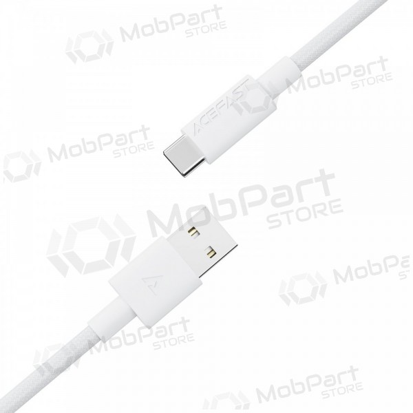 USB kaapeli Acefast C18-04 USB-A to USB-C 1.2m valkoinen