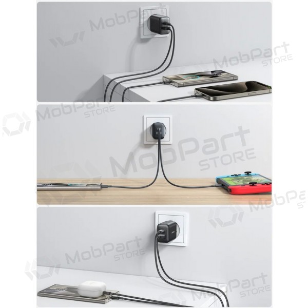 Laturi Joyroom JR-TCF13 USB-C/USB-A 25W musta