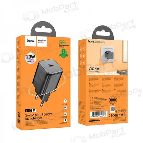 Laturi Hoco N40 USB-C PD20W musta