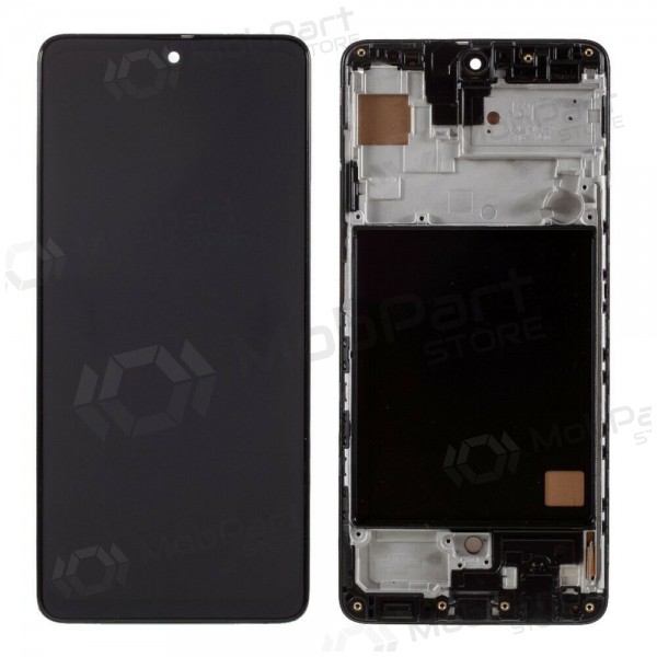 Samsung M515 Galaxy M51 2020 näyttö (musta) (kehyksellä) (service pack) (alkuperäinen)