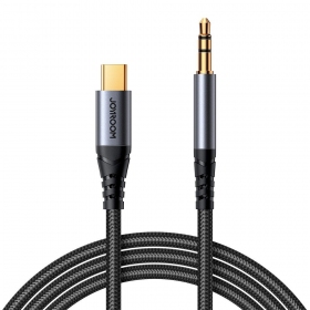 Audio kaapeli Joyroom SY-A07 USB-C to 3,5mm 1.2m musta