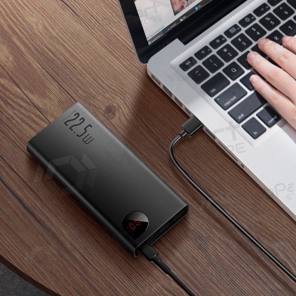 Ulkoinen paristo Power Bank Baseus Adaman 22.5W 20000mAh + Type-C 0.3m musta PPAD070101