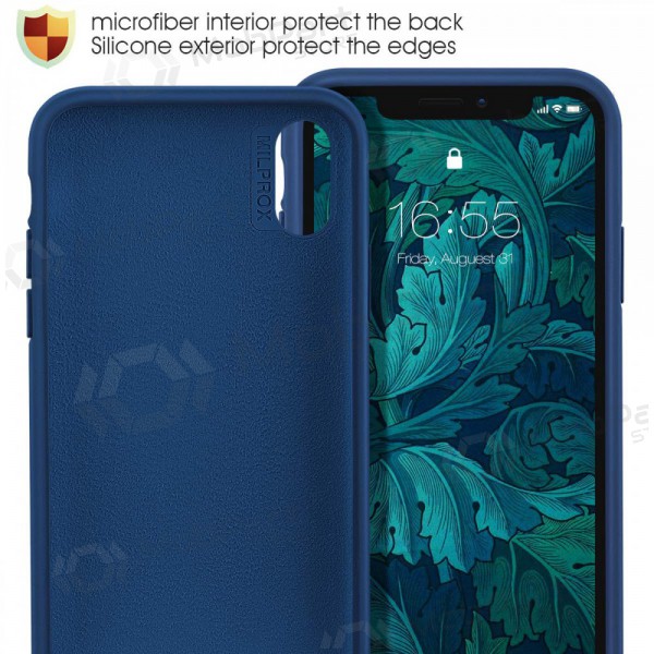Apple iPhone 13 mini kotelo - Liquid Silicone 1.5mm (tummansininen)