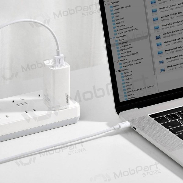 USB kaapeli Baseus Superior iš USB į Type-C 66W 2.0m valkoinen CATYS-A02