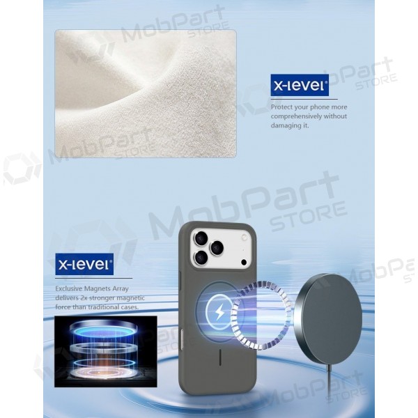 Apple iPhone 16 Pro - X-Level Fluid Skin MagSafe -kotelo (sininen)