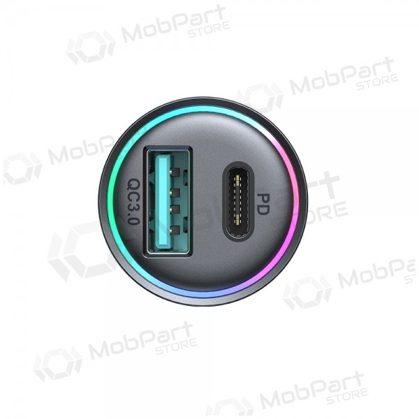 Laturi automobilinis Joyroom JR-CCN04 USB-C/USB-A 60W musta