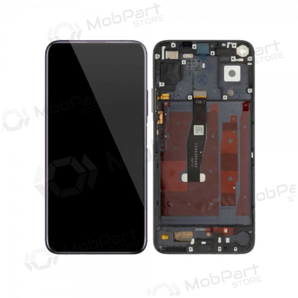 Ekranas Huawei Honor 20/Nova 5T su lietimui jautriu stikliuku ja rėmeliu Black ORG